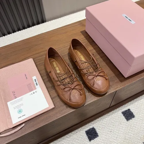 Replica MIU MIU Flat Shoes For Women #1441880 $92.00 USD for Wholesale