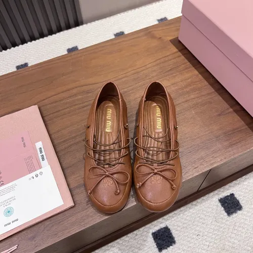 Replica MIU MIU Flat Shoes For Women #1441880 $92.00 USD for Wholesale