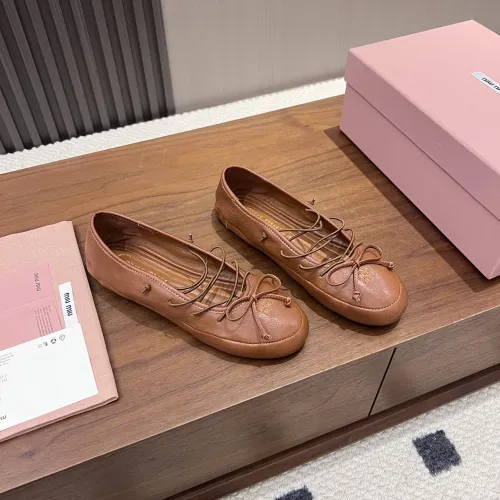 Replica MIU MIU Flat Shoes For Women #1441880 $92.00 USD for Wholesale
