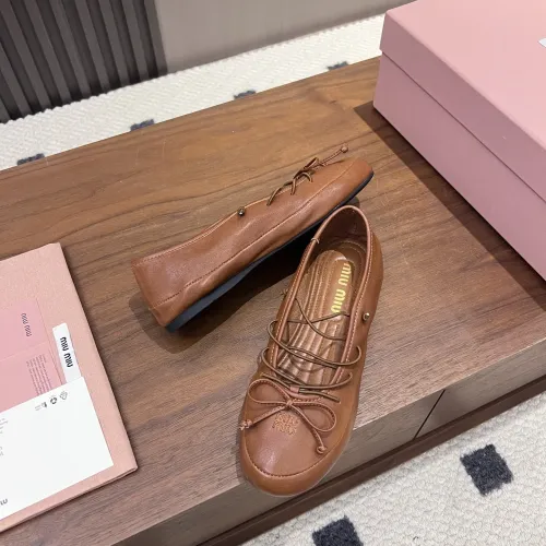 Replica MIU MIU Flat Shoes For Women #1441880 $92.00 USD for Wholesale