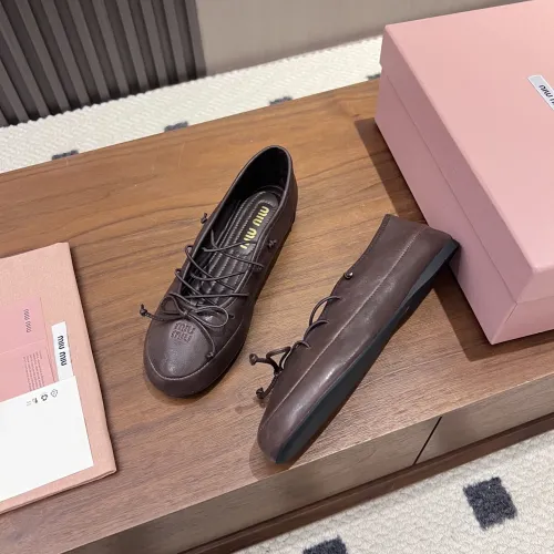 Wholesale MIU MIU Flat Shoes For Women #1441881 $92.00 USD, Wholesale Quality Replica MIU MIU Flat Shoes