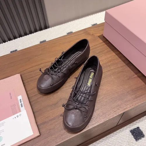 Replica MIU MIU Flat Shoes For Women #1441881 $92.00 USD for Wholesale