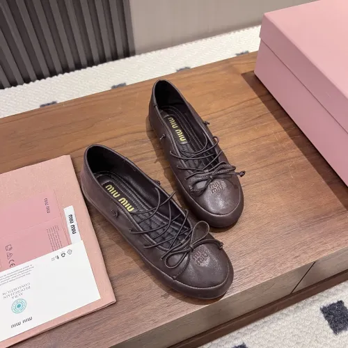 Replica MIU MIU Flat Shoes For Women #1441881 $92.00 USD for Wholesale