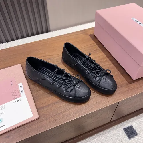 Replica MIU MIU Flat Shoes For Women #1441882 $92.00 USD for Wholesale
