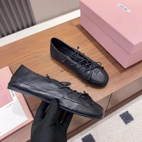 Replica MIU MIU Flat Shoes For Women #1441882 $92.00 USD for Wholesale
