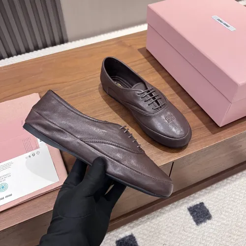 Replica MIU MIU Flat Shoes For Women #1441884 $96.00 USD for Wholesale