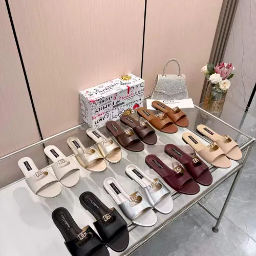 Replica Dolce & Gabbana D&G Slippers For Women #1442002 $82.00 USD for Wholesale