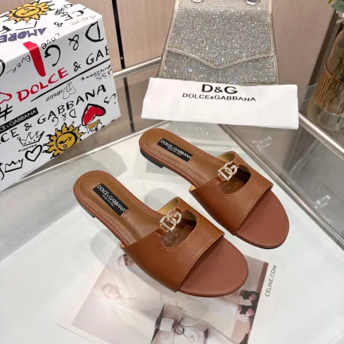 Replica Dolce & Gabbana D&G Slippers For Women #1442004 $82.00 USD for Wholesale