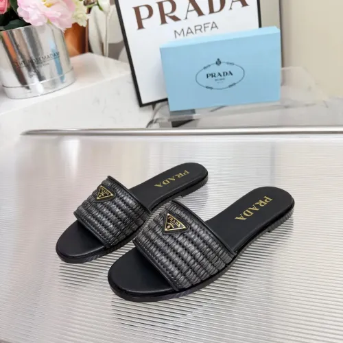 Wholesale Prada Slippers For Women #1442064 $92.00 USD, Wholesale Quality Replica Prada Slippers