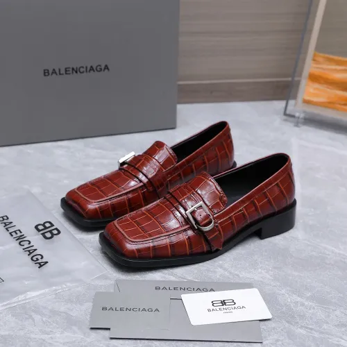 Wholesale Balenciaga Leather Shoes For Women #1442098 $128.00 USD, Wholesale Quality Replica Balenciaga Leather Shoes