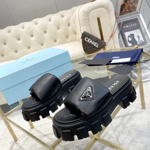 Wholesale Prada Slippers For Women #1442211 $85.00 USD, Wholesale Quality Replica Prada Slippers