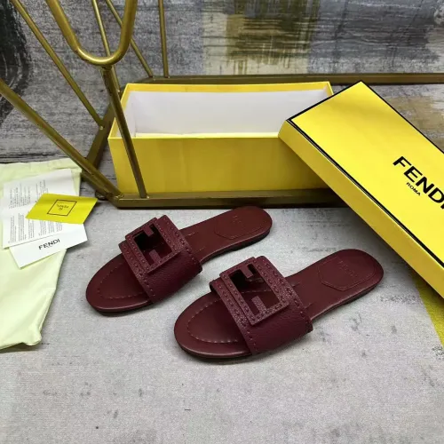 Wholesale Fendi Slippers For Women #1442302 $85.00 USD, Wholesale Quality Replica Fendi Slippers