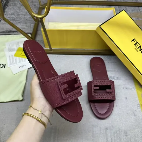 Replica Fendi Slippers For Women #1442302 $85.00 USD for Wholesale