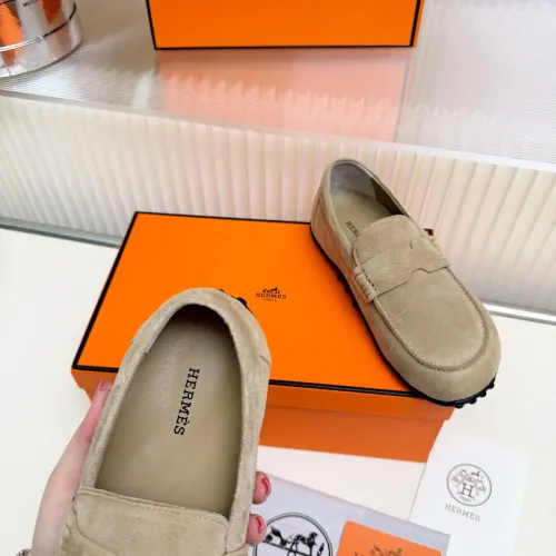 Replica Hermes Leather Shoes For Women #1442497 $85.00 USD for Wholesale
