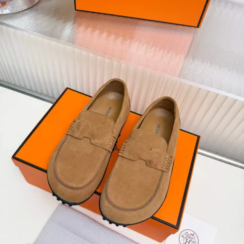 Replica Hermes Leather Shoes For Women #1442498 $85.00 USD for Wholesale