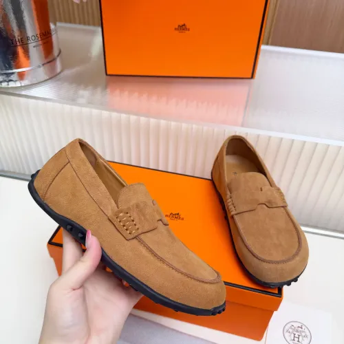 Replica Hermes Leather Shoes For Women #1442498 $85.00 USD for Wholesale