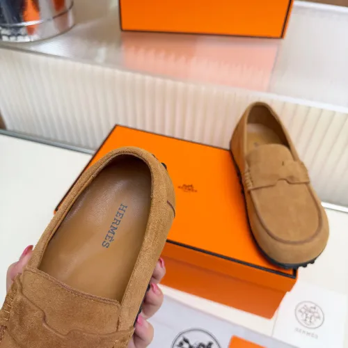 Replica Hermes Leather Shoes For Women #1442498 $85.00 USD for Wholesale