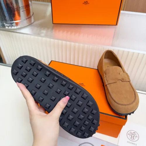 Replica Hermes Leather Shoes For Women #1442498 $85.00 USD for Wholesale