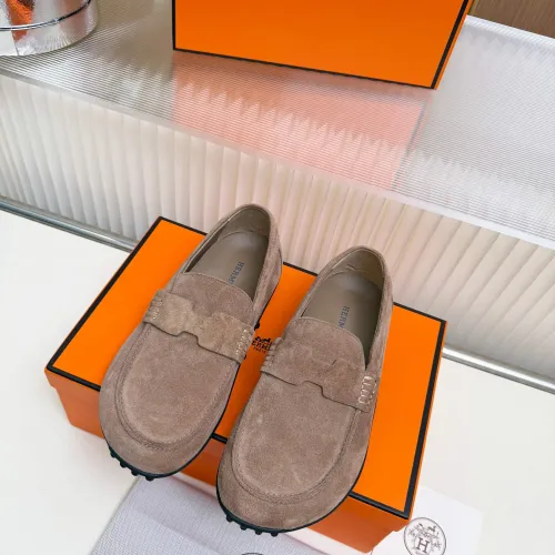 Replica Hermes Leather Shoes For Women #1442501 $85.00 USD for Wholesale
