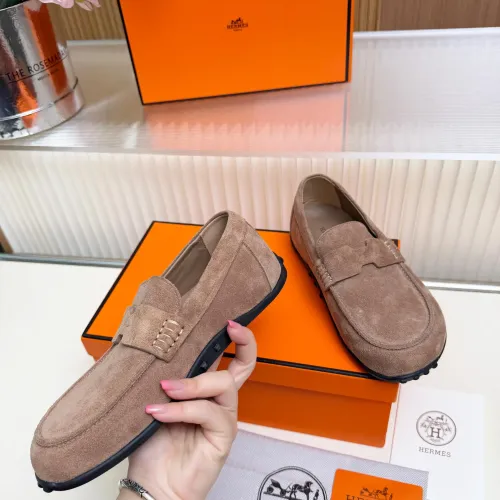 Replica Hermes Leather Shoes For Women #1442501 $85.00 USD for Wholesale