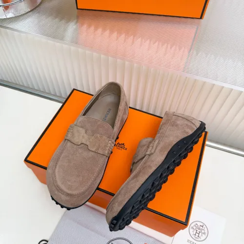 Replica Hermes Leather Shoes For Women #1442501 $85.00 USD for Wholesale