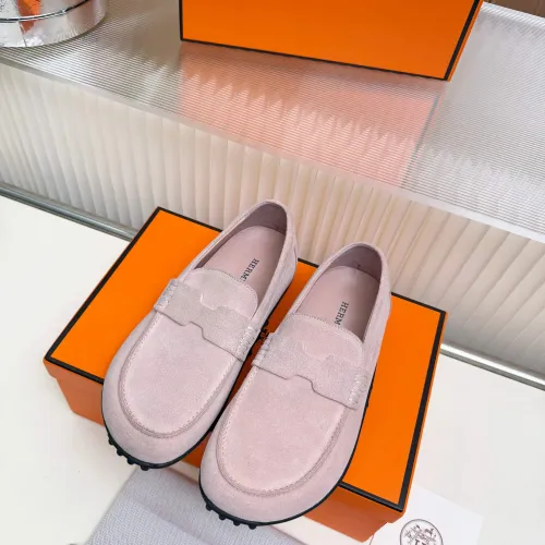 Replica Hermes Leather Shoes For Women #1442502 $85.00 USD for Wholesale