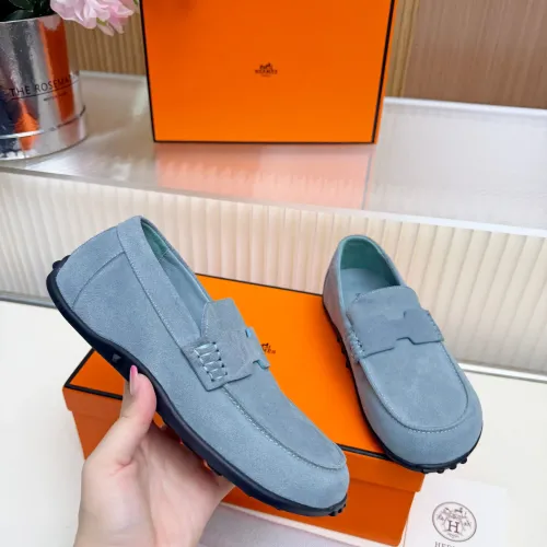 Replica Hermes Leather Shoes For Women #1442503 $85.00 USD for Wholesale