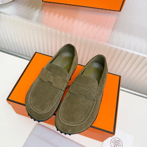 Replica Hermes Leather Shoes For Women #1442504 $85.00 USD for Wholesale