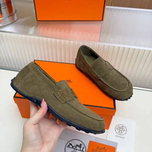 Replica Hermes Leather Shoes For Women #1442504 $85.00 USD for Wholesale