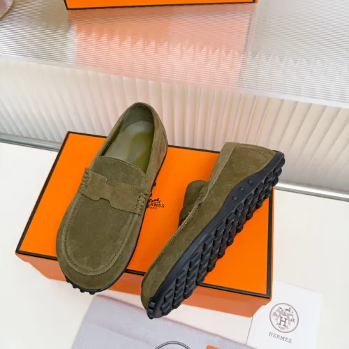 Replica Hermes Leather Shoes For Women #1442504 $85.00 USD for Wholesale