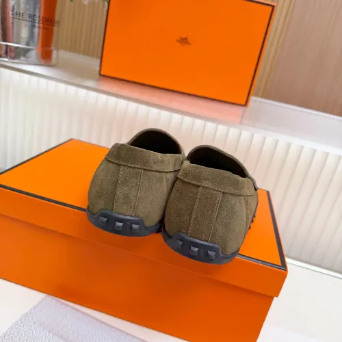 Replica Hermes Leather Shoes For Women #1442504 $85.00 USD for Wholesale