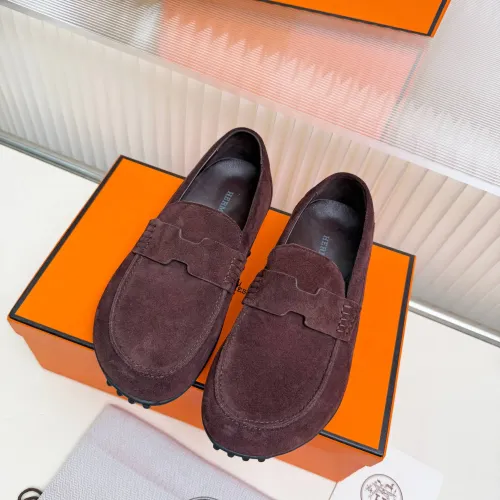 Replica Hermes Leather Shoes For Women #1442505 $85.00 USD for Wholesale
