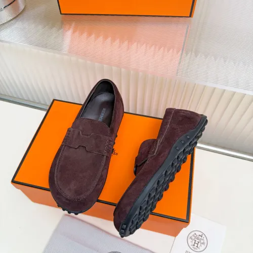Replica Hermes Leather Shoes For Women #1442505 $85.00 USD for Wholesale