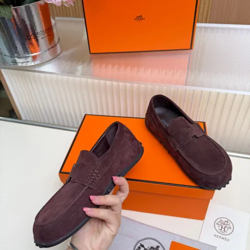 Replica Hermes Leather Shoes For Women #1442505 $85.00 USD for Wholesale