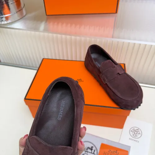 Replica Hermes Leather Shoes For Women #1442505 $85.00 USD for Wholesale