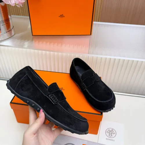 Replica Hermes Leather Shoes For Women #1442506 $85.00 USD for Wholesale