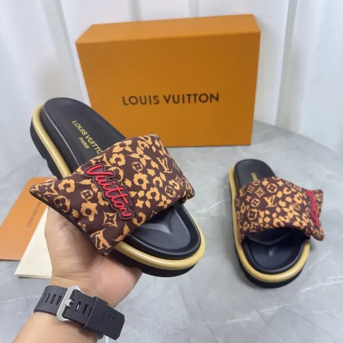 Wholesale Louis Vuitton Slippers For Men #1442545 $76.00 USD, Wholesale Quality Replica Louis Vuitton Slippers