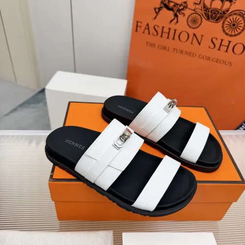 Replica Hermes Slippers For Men #1442796 $88.00 USD for Wholesale