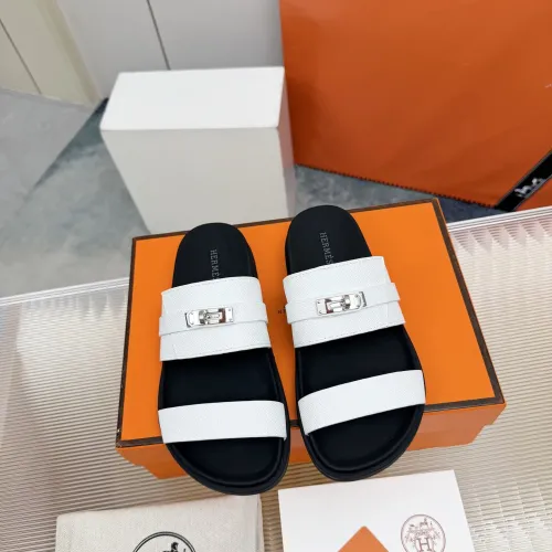 Replica Hermes Slippers For Men #1442796 $88.00 USD for Wholesale