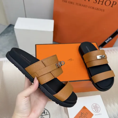 Replica Hermes Slippers For Women #1442798 $88.00 USD for Wholesale