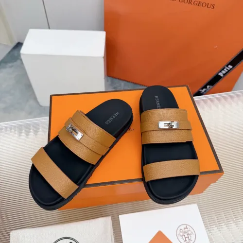 Replica Hermes Slippers For Men #1442799 $88.00 USD for Wholesale