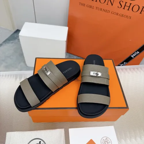 Replica Hermes Slippers For Women #1442801 $88.00 USD for Wholesale