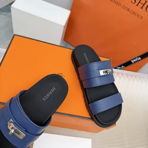 Replica Hermes Slippers For Men #1442809 $88.00 USD for Wholesale