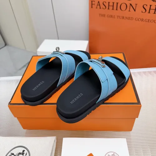 Replica Hermes Slippers For Men #1442812 $88.00 USD for Wholesale