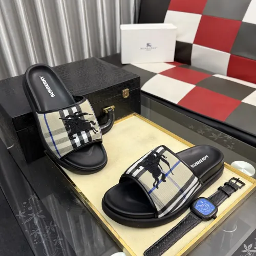 Wholesale Burberry Slippers For Men #1442842 $60.00 USD, Wholesale Quality Replica Burberry Slippers