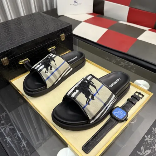 Replica Burberry Slippers For Men #1442842 $60.00 USD for Wholesale