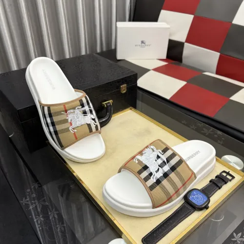 Wholesale Burberry Slippers For Men #1442843 $60.00 USD, Wholesale Quality Replica Burberry Slippers