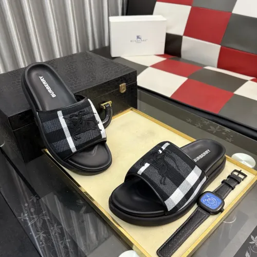 Wholesale Burberry Slippers For Men #1442846 $60.00 USD, Wholesale Quality Replica Burberry Slippers