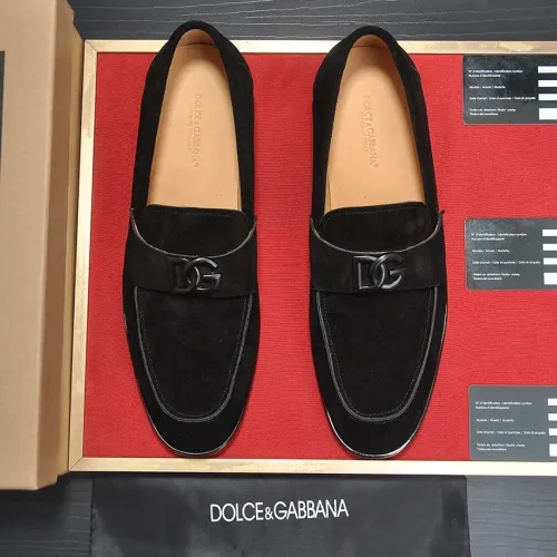 Replica Dolce & Gabbana D&G Leather Shoes For Men #1442852 $98.00 USD for Wholesale
