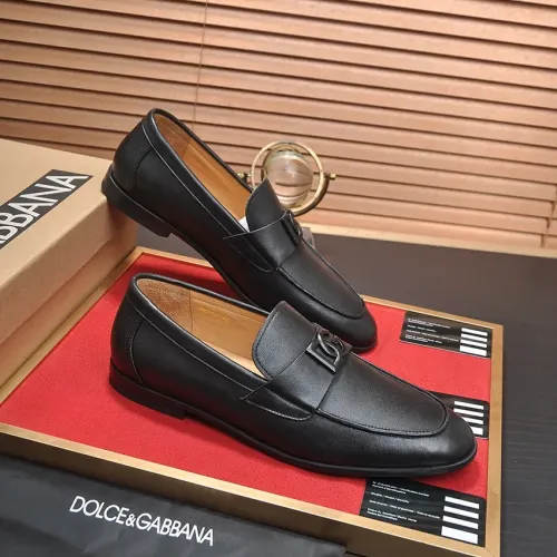 Replica Dolce & Gabbana D&G Leather Shoes For Men #1442854 $98.00 USD for Wholesale
